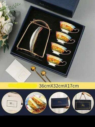 Elegant Bone China Tea and Coffee Set for Two - Savor Every Sip in Style..