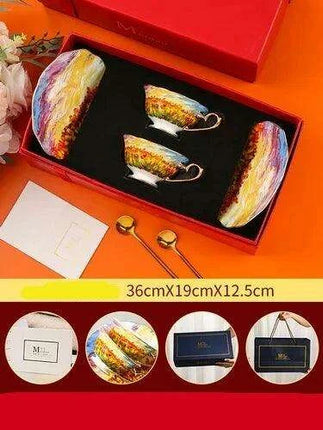 Elegant Bone China Tea and Coffee Set for Two - Savor Every Sip in Style..