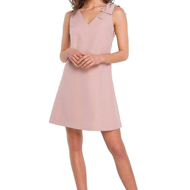Elegant Bow Accent A-Line Dress