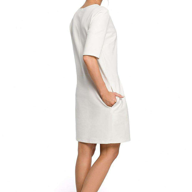 Elegant Bow-Detail Knitted Mini Dress