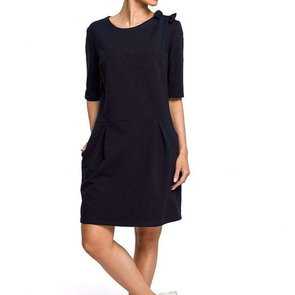 Elegant Bow-Detail Knitted Mini Dress - Très Elite
