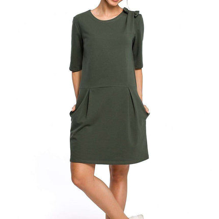 Elegant Bow-Detail Knitted Mini Dress - Très Elite