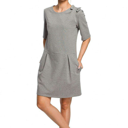 Elegant Bow-Detail Knitted Mini Dress - Très Elite