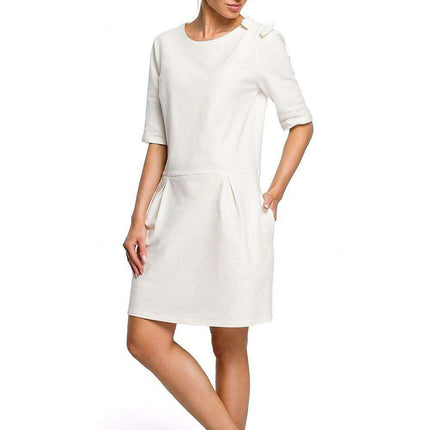 Elegant Bow-Detail Knitted Mini Dress - Très Elite