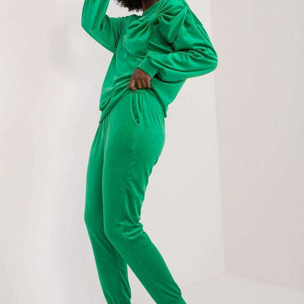 Elegant Bow Detail Velour Lounge Set Italy Moda Women - Très Elite