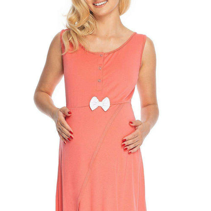 Elegant Bow Maternity & Nursing Nightgown for Comfort and Style