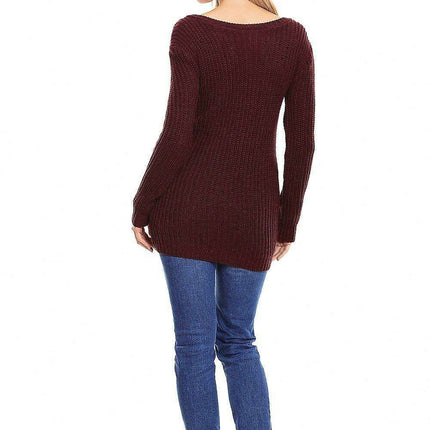 Elegant Braided Neck Sweater for Expecting Mothers - Très Elite