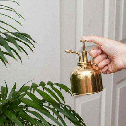 Elegant Brass Succulent Mister Set - Sleek Mini Watering Can with Polished Finish - Très Elite