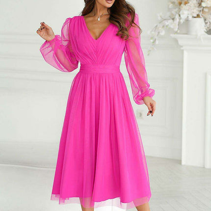Elegant Brocade Mesh Midi Dress - Très Elite