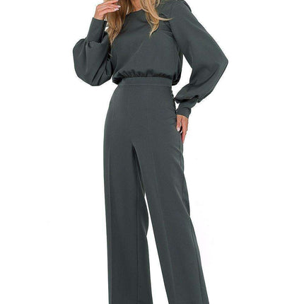 Elegant Buff-Sleeved Jumpsuit by Suit Moe