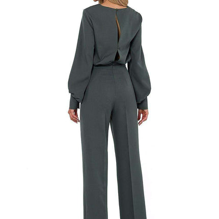 Elegant Buff-Sleeved Jumpsuit by Suit Moe - Très Elite