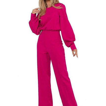 Elegant Buff-Sleeved Jumpsuit by Suit Moe