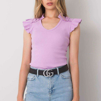 Elegant Butterfly Sleeve Cotton Blend Top - Très Elite