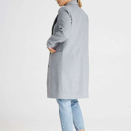 Elegant Button-Down Knee-Length Winter Coat - Très Elite