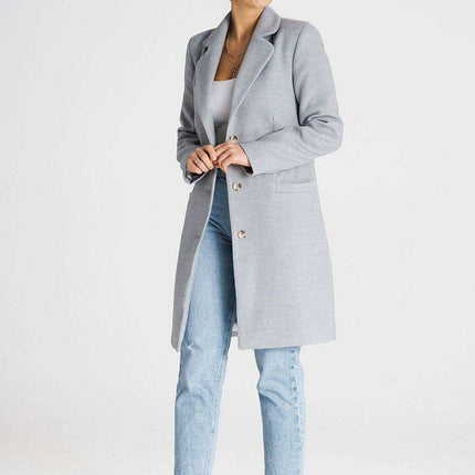 Elegant Button-Down Knee-Length Winter Coat - Très Elite