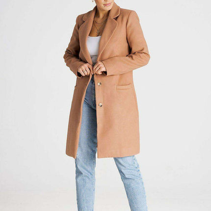 Elegant Button-Down Knee-Length Winter Coat - Très Elite