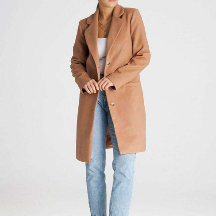 Elegant Button-Down Knee-Length Winter Coat - Très Elite