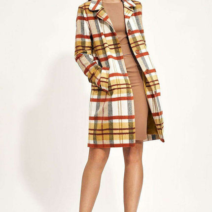 Elegant Button Up Overcoat With Classic Collar Design - Très Elite