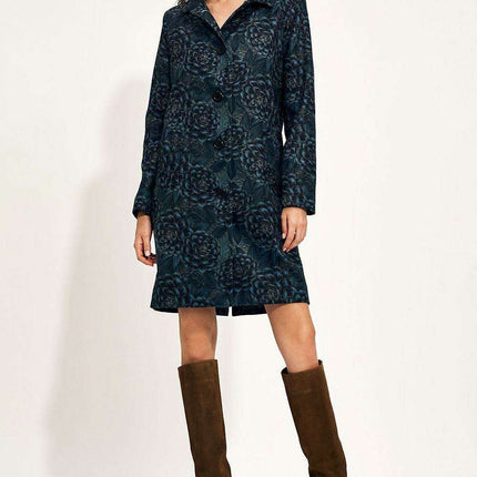 Elegant Button Up Overcoat With Classic Collar Design - Très Elite