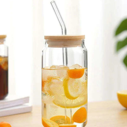 Elegant Can-Shaped Glass Tumbler Set - 4 Premium Cups for Luxurious Beverage Experiences - Très Elite