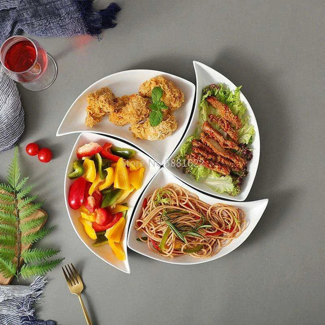 Elegant Ceramic Dining Swing Plate Set for Upscale Entertaining