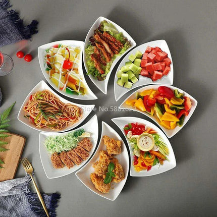 Elegant Ceramic Dining Swing Plate Set for Upscale Entertaining - Très Elite