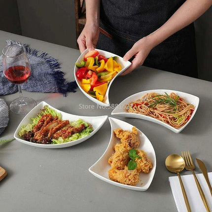 Elegant Ceramic Dining Swing Plate Set for Upscale Entertaining - Très Elite