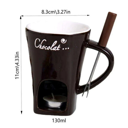 Elegant Ceramic Fondue Set with Butter Warmer for Decadent Dipping Experiences - Très Elite