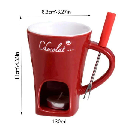 Elegant Ceramic Fondue Set with Butter Warmer for Decadent Dipping Experiences - Très Elite