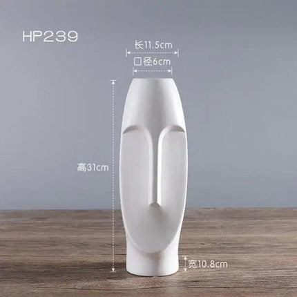 Elegant Ceramic Head Planter for Contemporary Floral and Succulent Displays