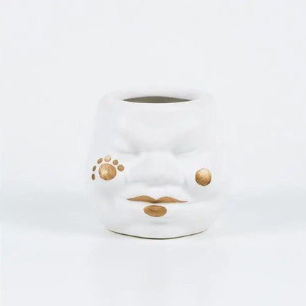 Elegant Ceramic Head Planter for Contemporary Floral and Succulent Displays