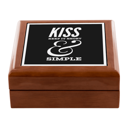 Elegant Ceramic Jewelry Organizer with Wooden Square Insert - Premium Garden Design - Très Elite | Très Élite