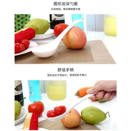 Elegant Ceramic Soup Ladle with Extended Reach for Effortless Serving - Très Elite