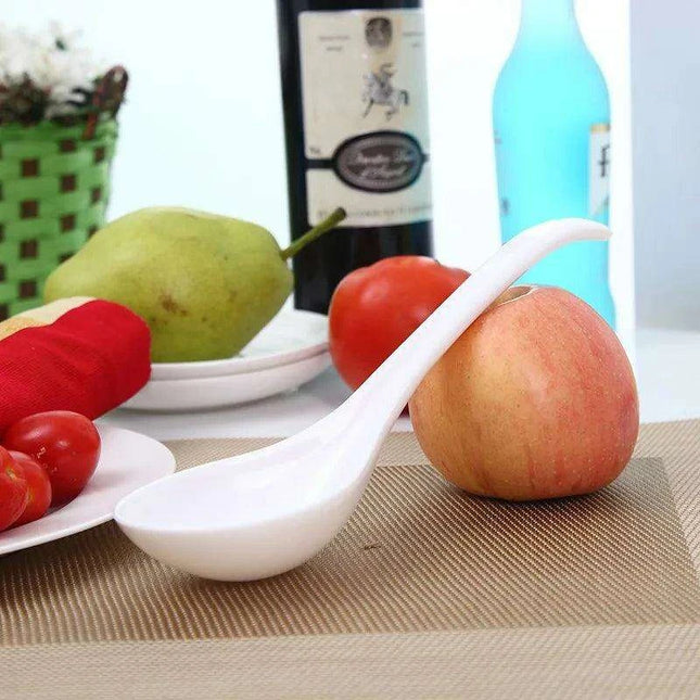 Elegant Ceramic Soup Ladle with Extended Reach for Effortless Serving - Très Elite