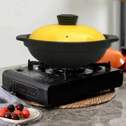 Elegant Ceramic Stew Pot with Comfortable Grip - Perfect Single Serving Cookware for Gourmet Cooking - Très Elite