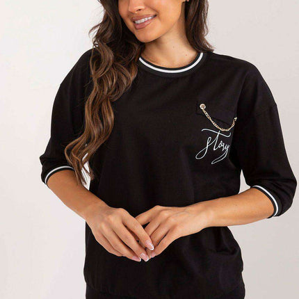 Elegant Chain-Detail Top