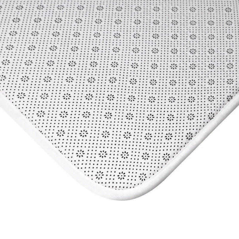 Elegant Checkered Memory Foam Microfiber Bath Mat - Très Elite