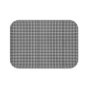 Elegant Checkered Memory Foam Microfiber Bath Mat - Très Elite