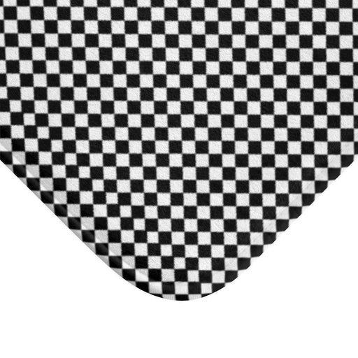 Elegant Checkered Memory Foam Microfiber Bath Mat - Très Elite