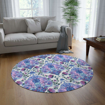 Elegant Chenille Round Area Rug: Classic Charm by Elite Maison..