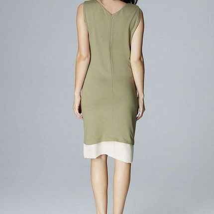 Elegant Chiffon-Inset Cocktail Dress - Très Elite