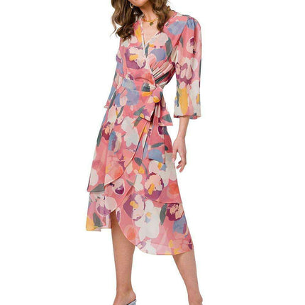 Elegant Chiffon Ruffle Dress - Très Elite