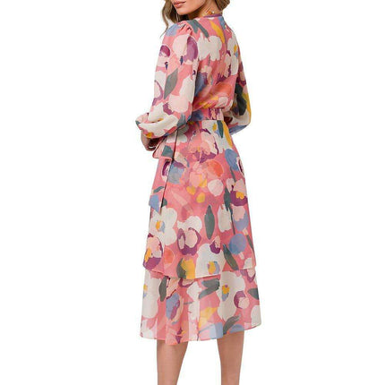 Elegant Chiffon Ruffle Dress - Très Elite