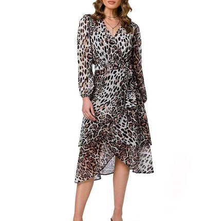 Elegant Chiffon Ruffle Dress - Très Elite