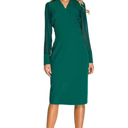 Elegant Chiffon Sleeve Evening Dress - Très Elite