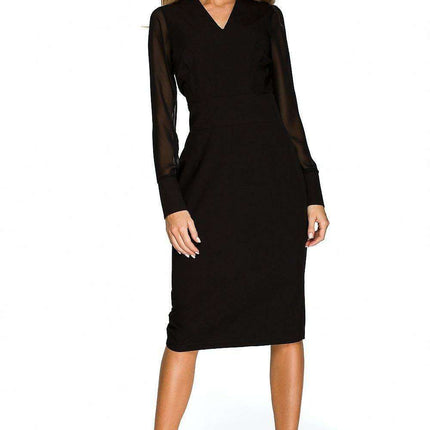 Elegant Chiffon Sleeve Evening Dress - Très Elite