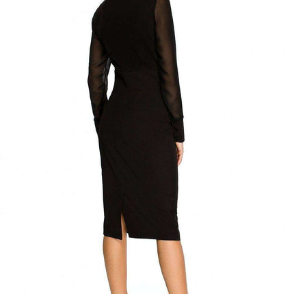 Elegant Chiffon Sleeve Evening Dress - Très Elite