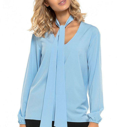 Elegant Chiffon Top with Stylish Tie Accent - Très Elite