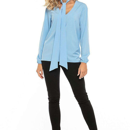 Elegant Chiffon Top with Stylish Tie Accent - Très Elite