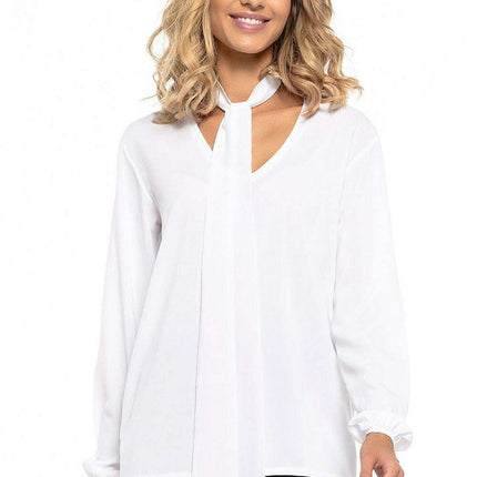 Elegant Chiffon Top with Stylish Tie Accent - Très Elite